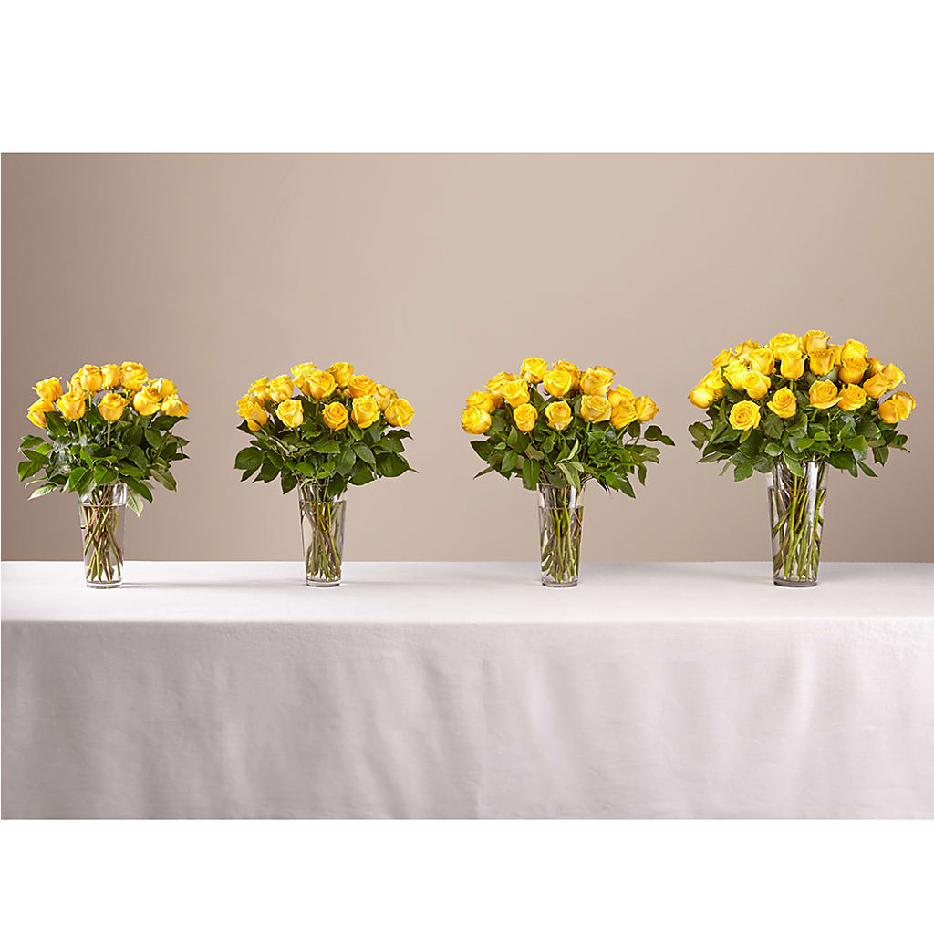 Long Stem Yellow Rose Bouquet – Enid Floral And Gifts, Enid OK
