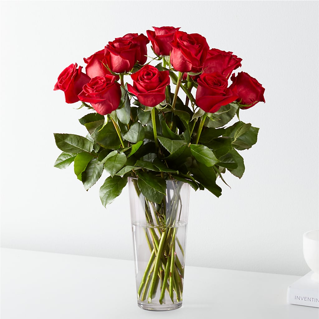 Bouquet de roses rouges à longues tiges