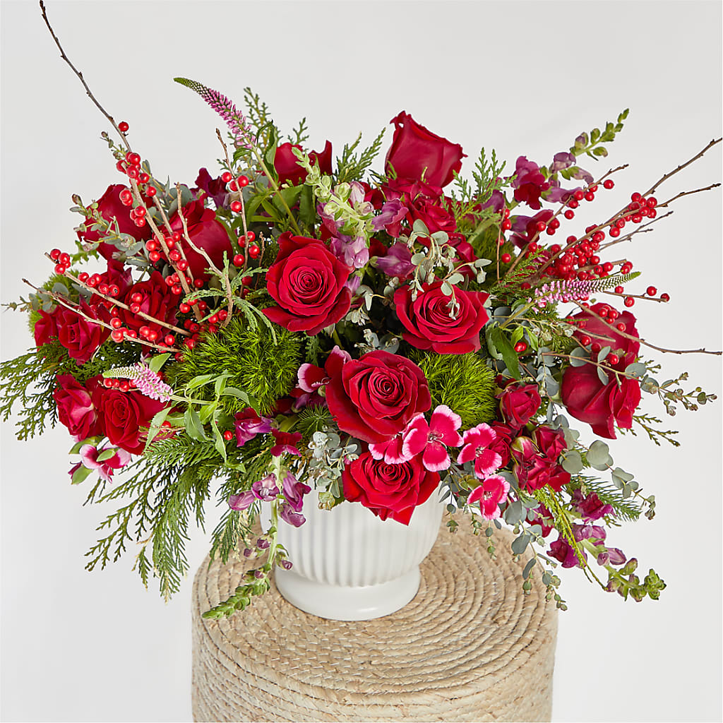 Big Red Bow Bouquet –  Enid Floral And Gifts, Enid OK