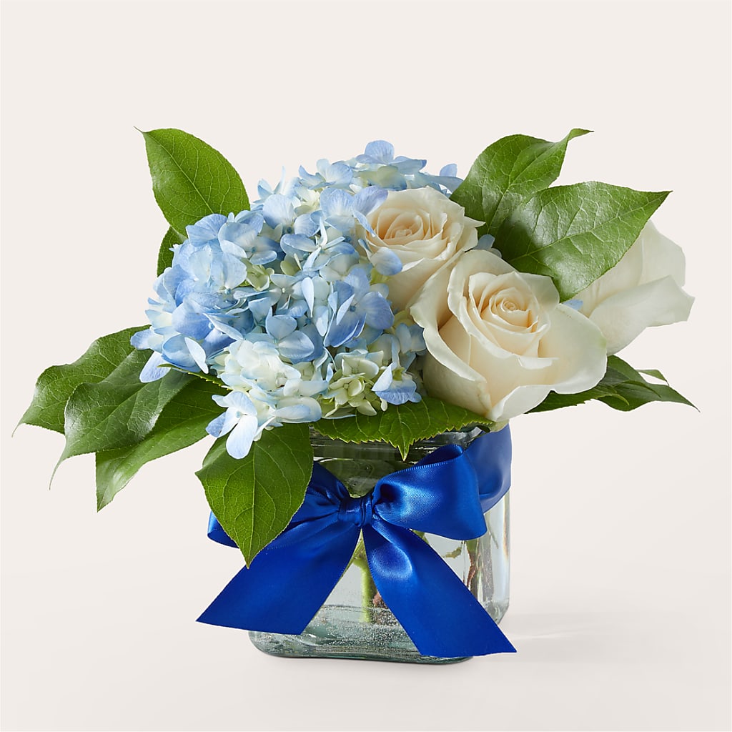 Bouquet enchanté bleu ciel