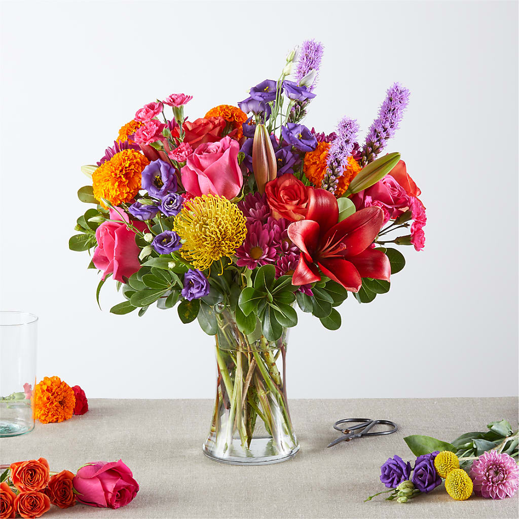 Fiesta de color – Un diseño original de nuestra floristería