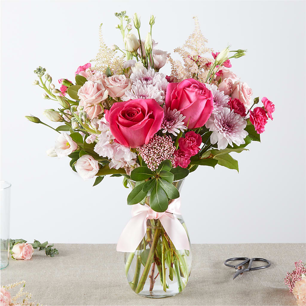Ruban Rose - Une création de fleuriste