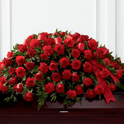 Composition florale pour cercueil "Hommage à la vie"