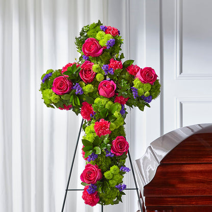 Tribute Rose Floral Cross –  Enid Floral And Gifts, Enid OK