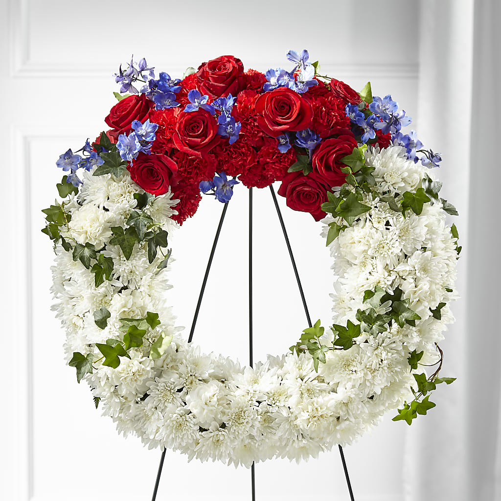 Patriotic Passion Wreath –  Enid Floral And Gifts, Enid OK