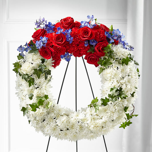 Patriotic Passion Wreath –  Enid Floral And Gifts, Enid OK