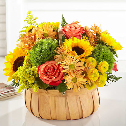 Harvest Sunflower Basket –  Enid Floral And Gifts, Enid OK