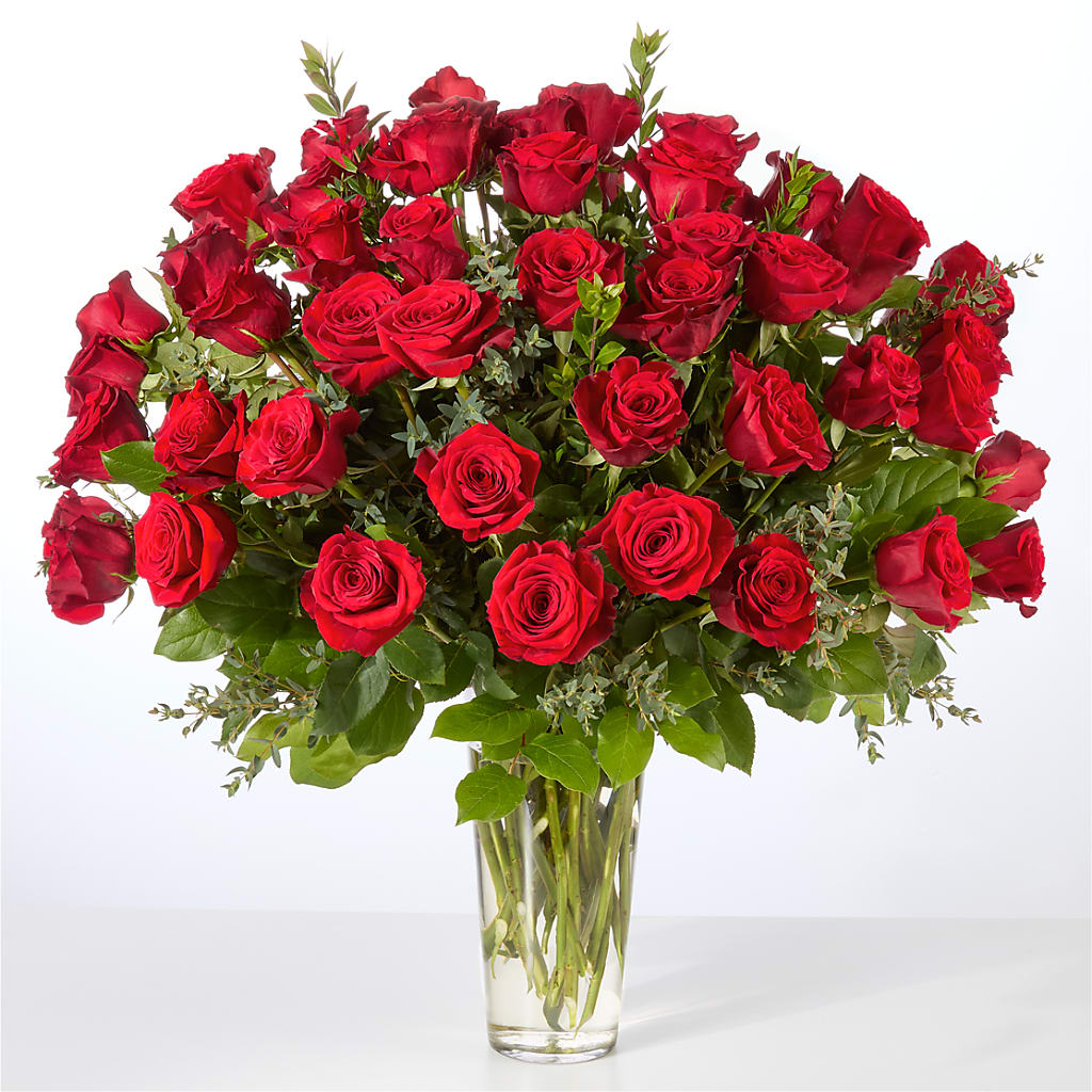 Forever Yours Fifty Stem Red Rose Bouquet –  Enid Floral And Gifts, Enid OK